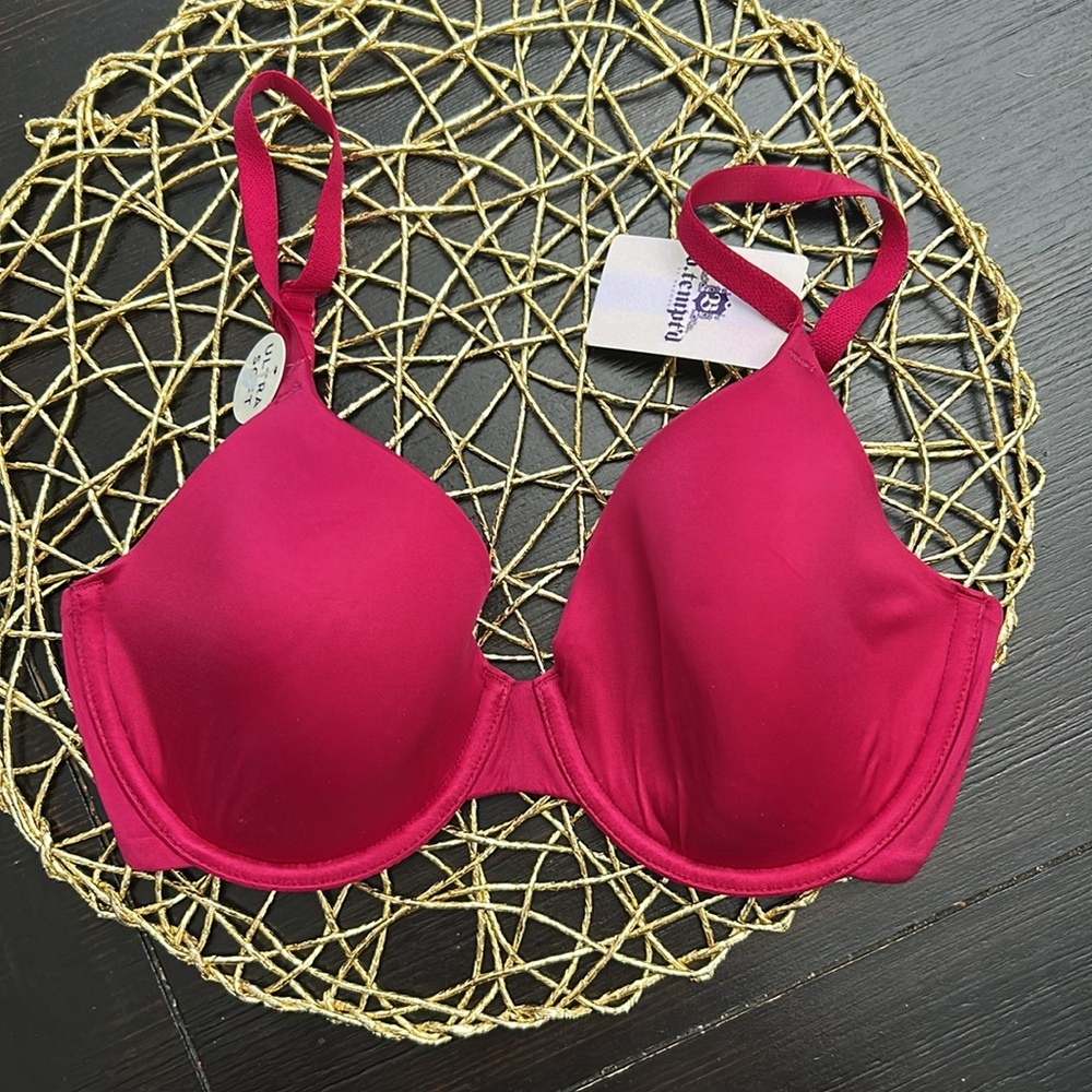 NWT b.tempt'd Women's Future Foundation Convertible T-Shirt Bra, red 30DD - Picture 5 of 8